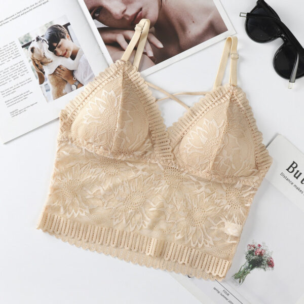 Floral Lace Longline Bralette - Image 7