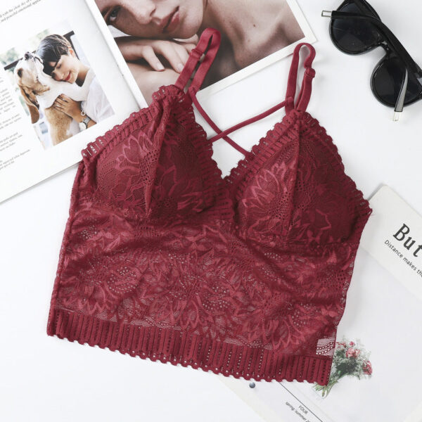 Floral Lace Longline Bralette - Image 8