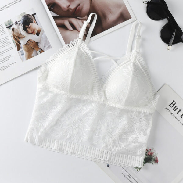 Floral Lace Longline Bralette - Image 4