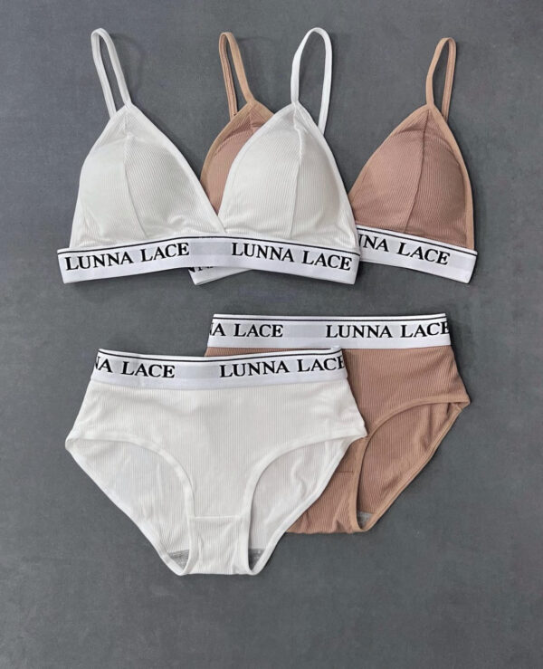 Luna Lace Triangle Bra & Panty Set - Image 2